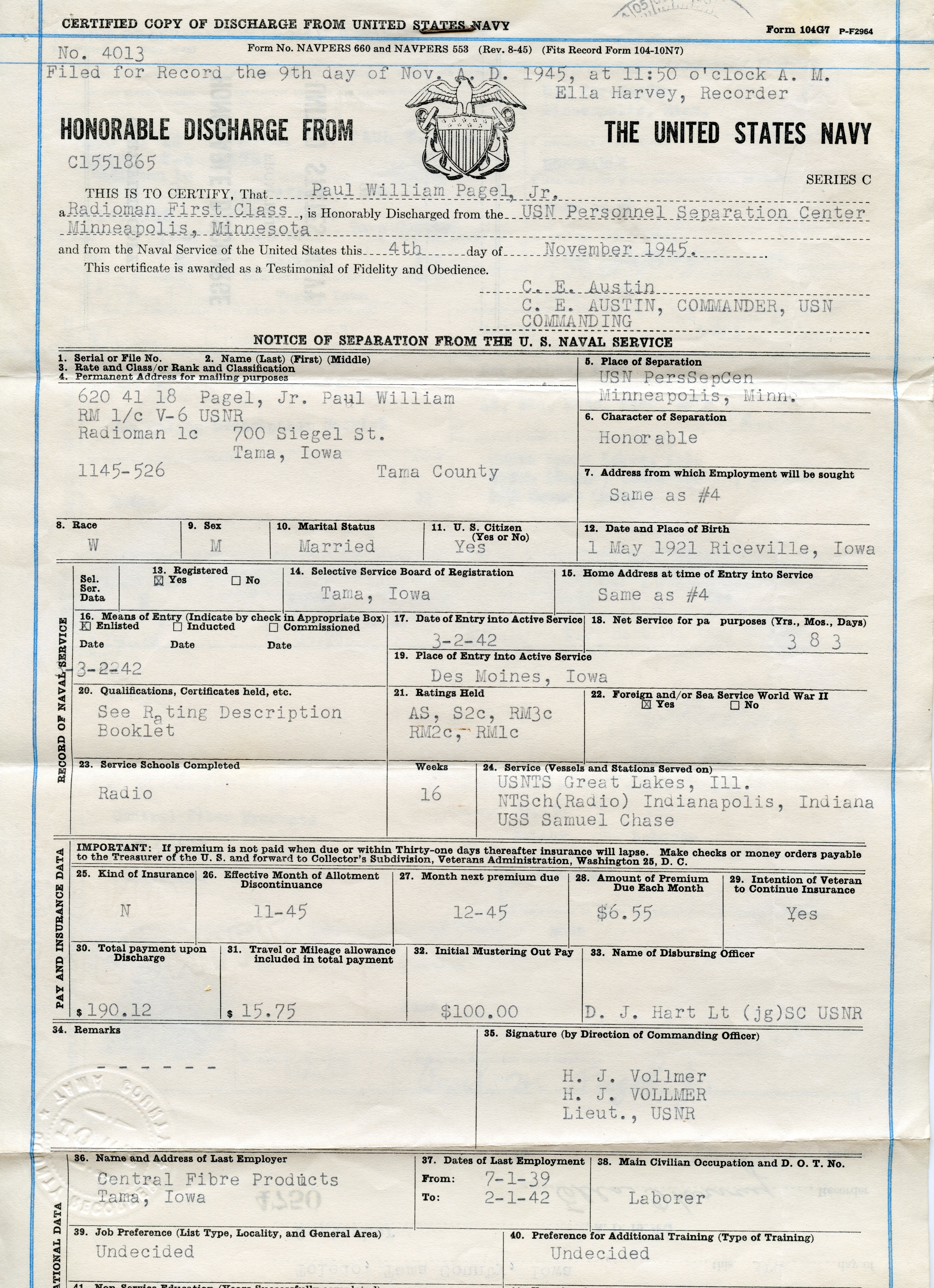   Sorry, image paul-pagel-discharge-papers.jpg could not be found!